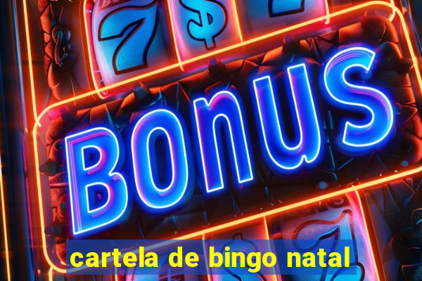 cartela de bingo natal